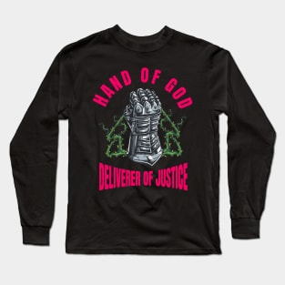 God's Hand Deliverer of Justice Christian Bible Long Sleeve T-Shirt